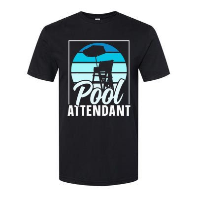 Pool Attendant Rescuer Attendants Swimming Softstyle CVC T-Shirt