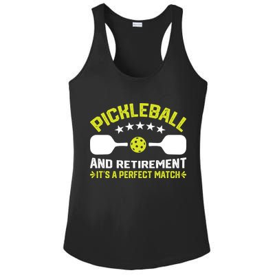 Pickleball And Retirement It's A Perfect Match Ladies PosiCharge Competitor Racerback Tank