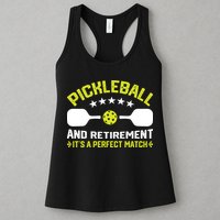 Pickleball And Retirement It's A Perfect Match Womens Tank Top