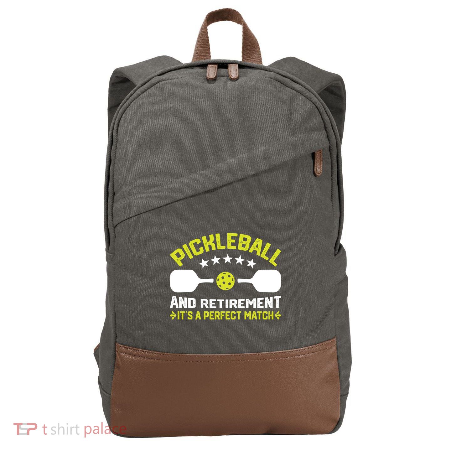 Pickleball And Retirement It's A Perfect Match Cotton Canvas Backpack