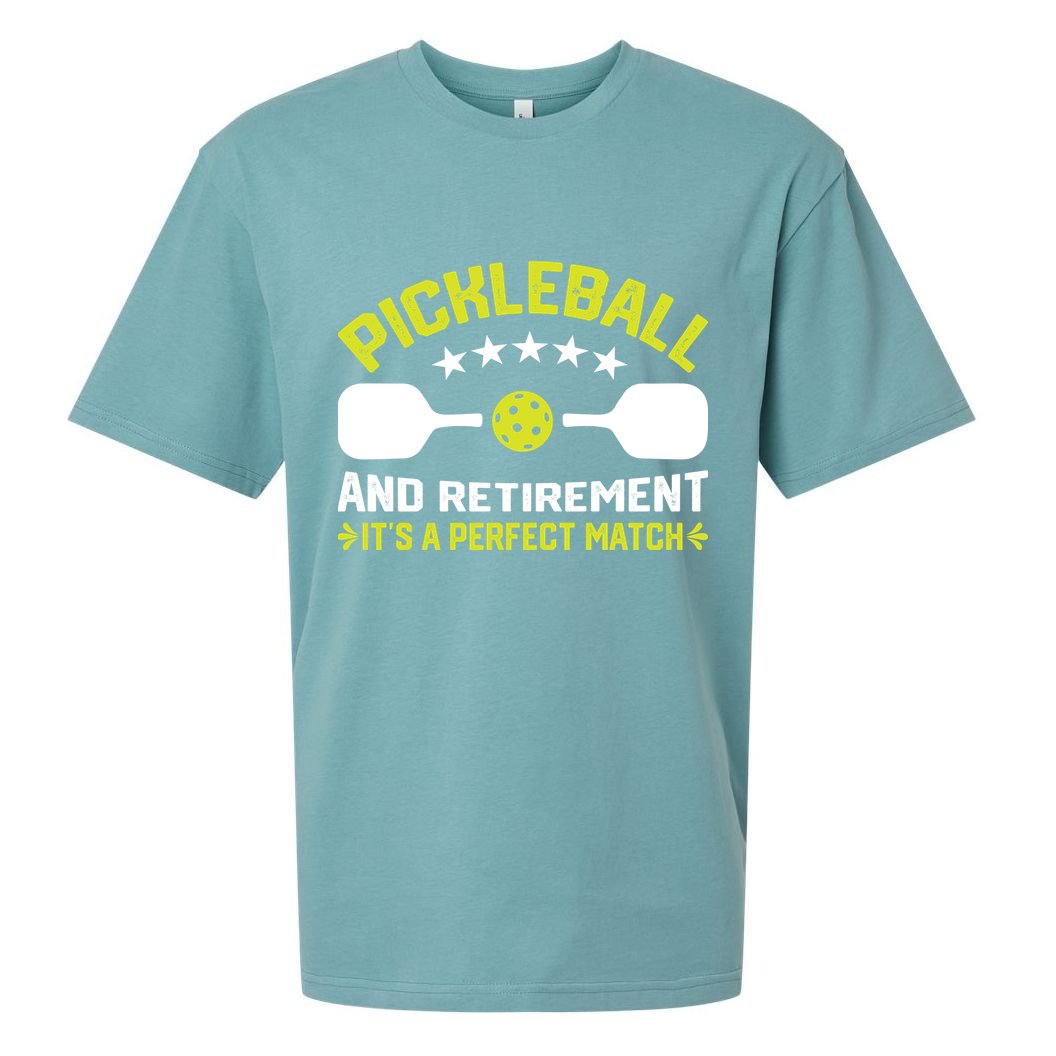 Pickleball And Retirement It's A Perfect Match Sueded Cloud Jersey T-Shirt