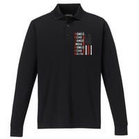 Phonetic Alphabet Retired Veteran Retirement Army Military Performance Long Sleeve Polo