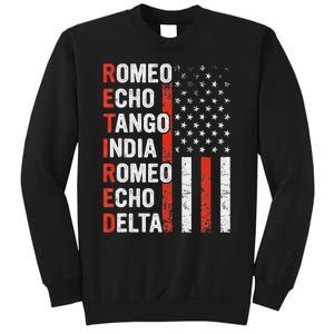 Phonetic Alphabet Retired Veteran Retirement Army Military Sweatshirt