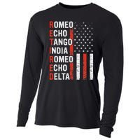 Phonetic Alphabet Retired Veteran Retirement Army Military Cooling Performance Long Sleeve Crew