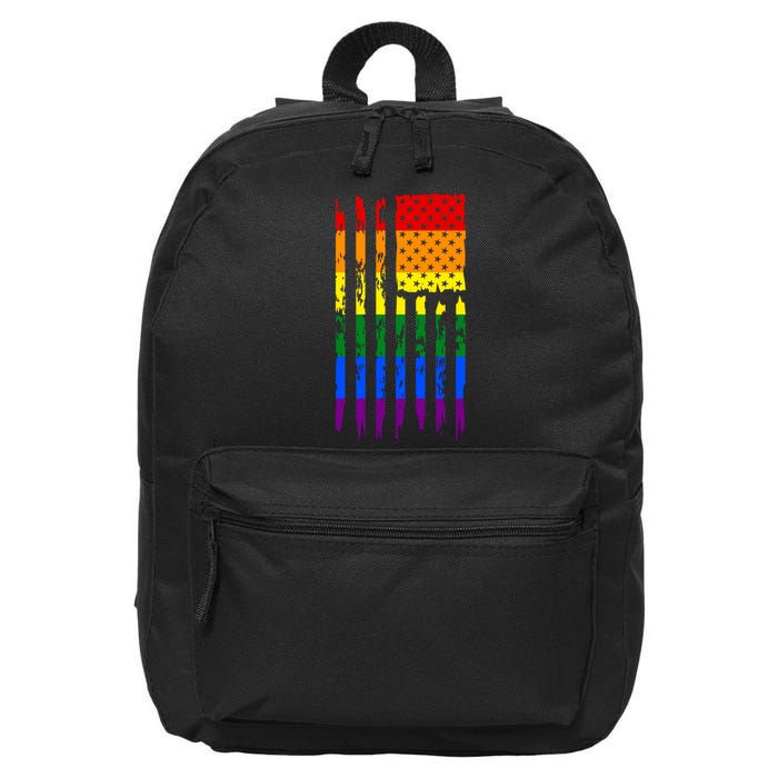 Pride American Rainbow Flag 16 in Basic Backpack