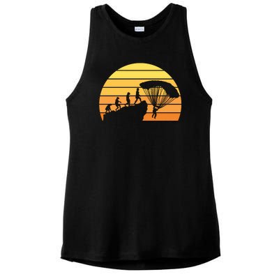 Parachuting Evolution Ladies PosiCharge Tri-Blend Wicking Tank