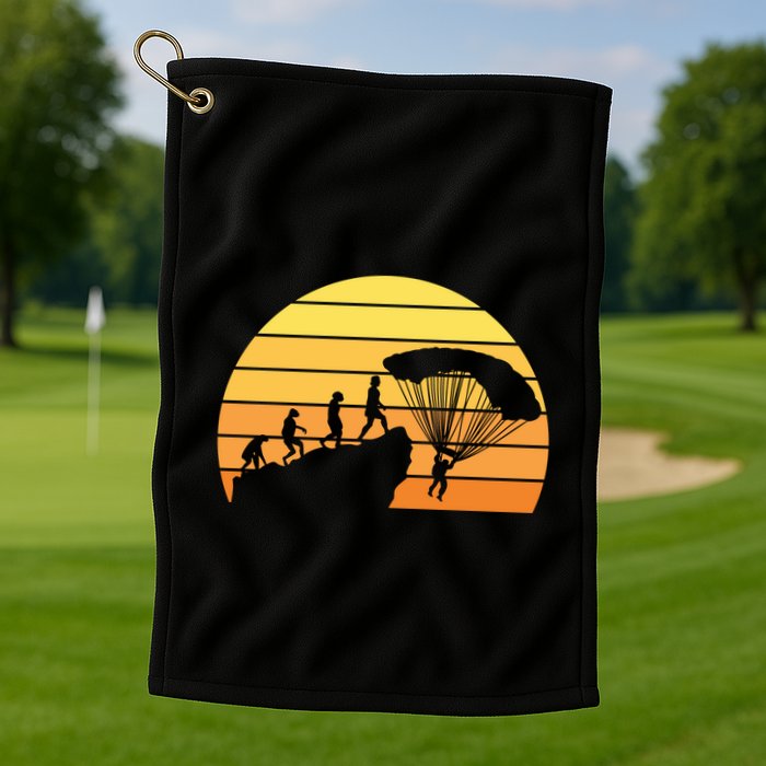 Parachuting Evolution Golf Towel