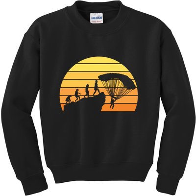 Parachuting Evolution Kids Sweatshirt