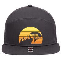 Parachuting Evolution 7 Panel Mesh Trucker Snapback Hat