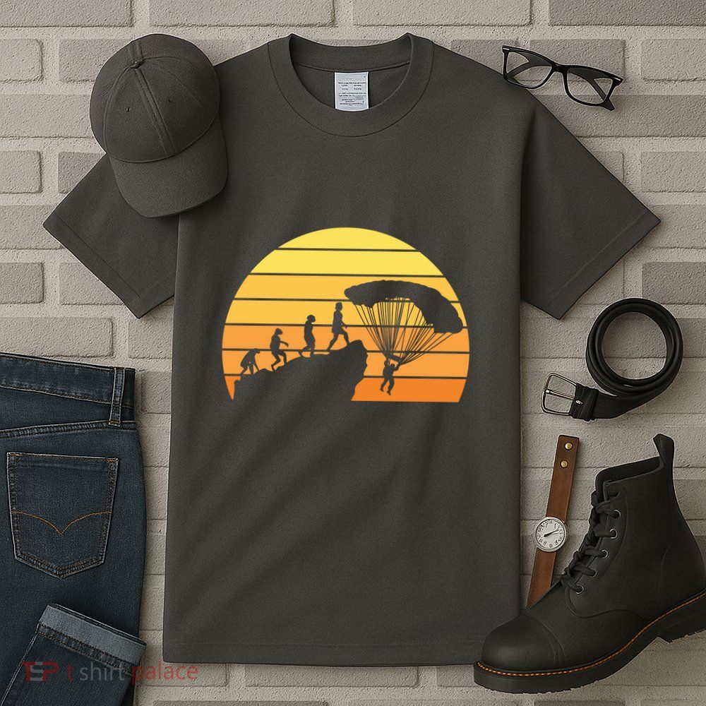 Parachuting Evolution Tall T-Shirt