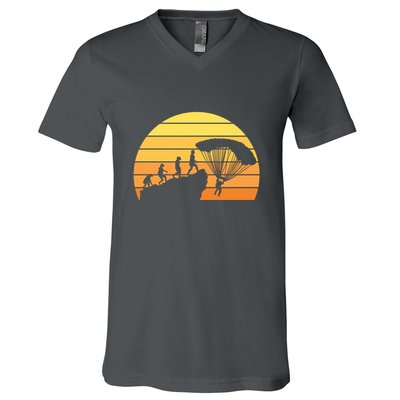 Parachuting Evolution V-Neck T-Shirt