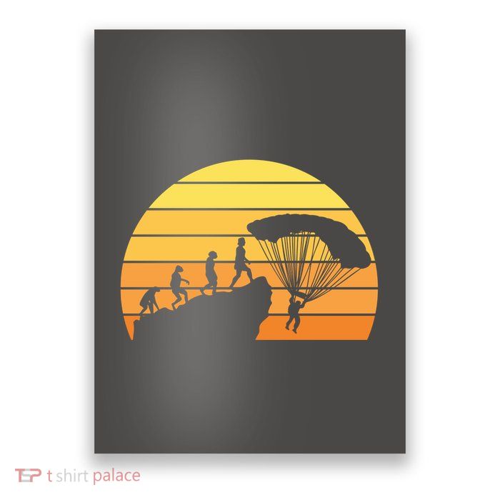 Parachuting Evolution Poster