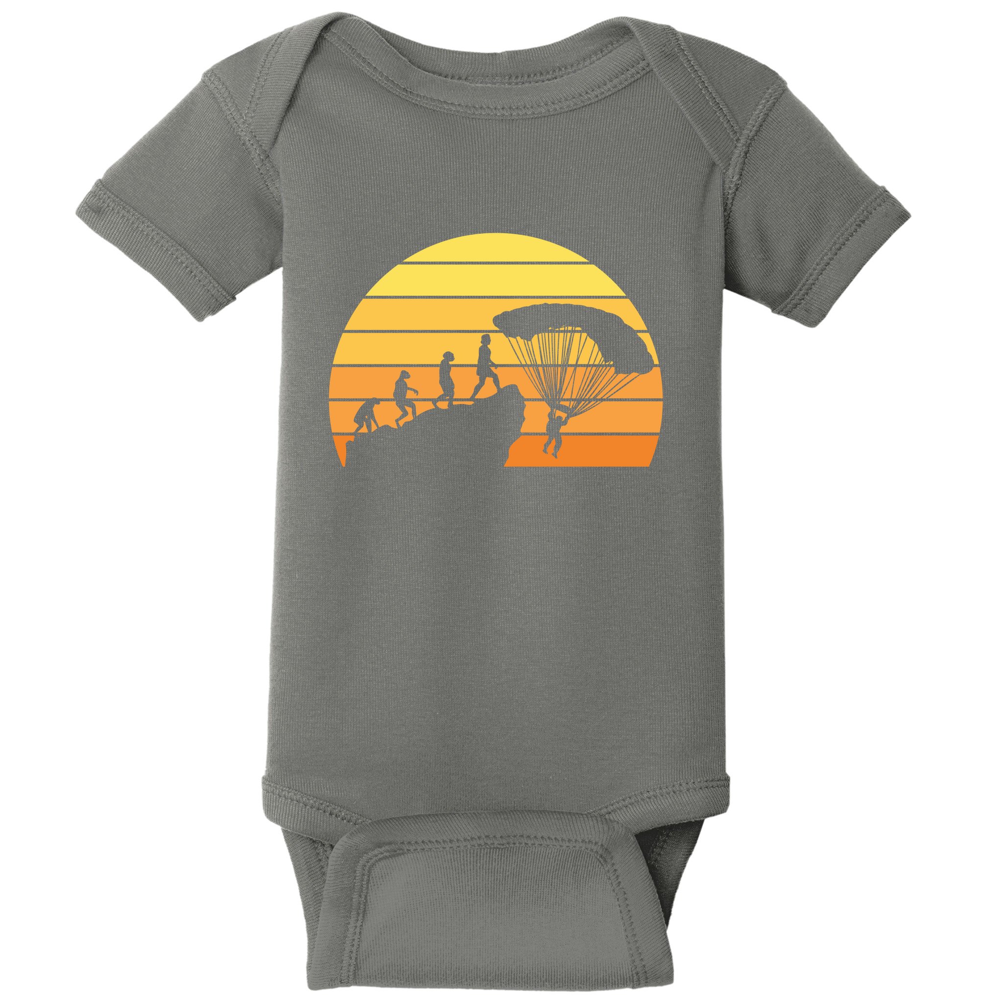 Parachuting Evolution Baby Bodysuit