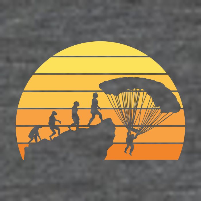 Parachuting Evolution Baby Bodysuit