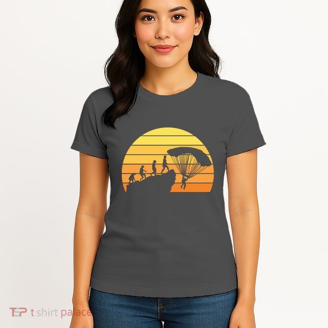 Parachuting Evolution Womens T-Shirt