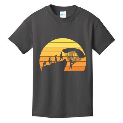 Parachuting Evolution Kids T-Shirt