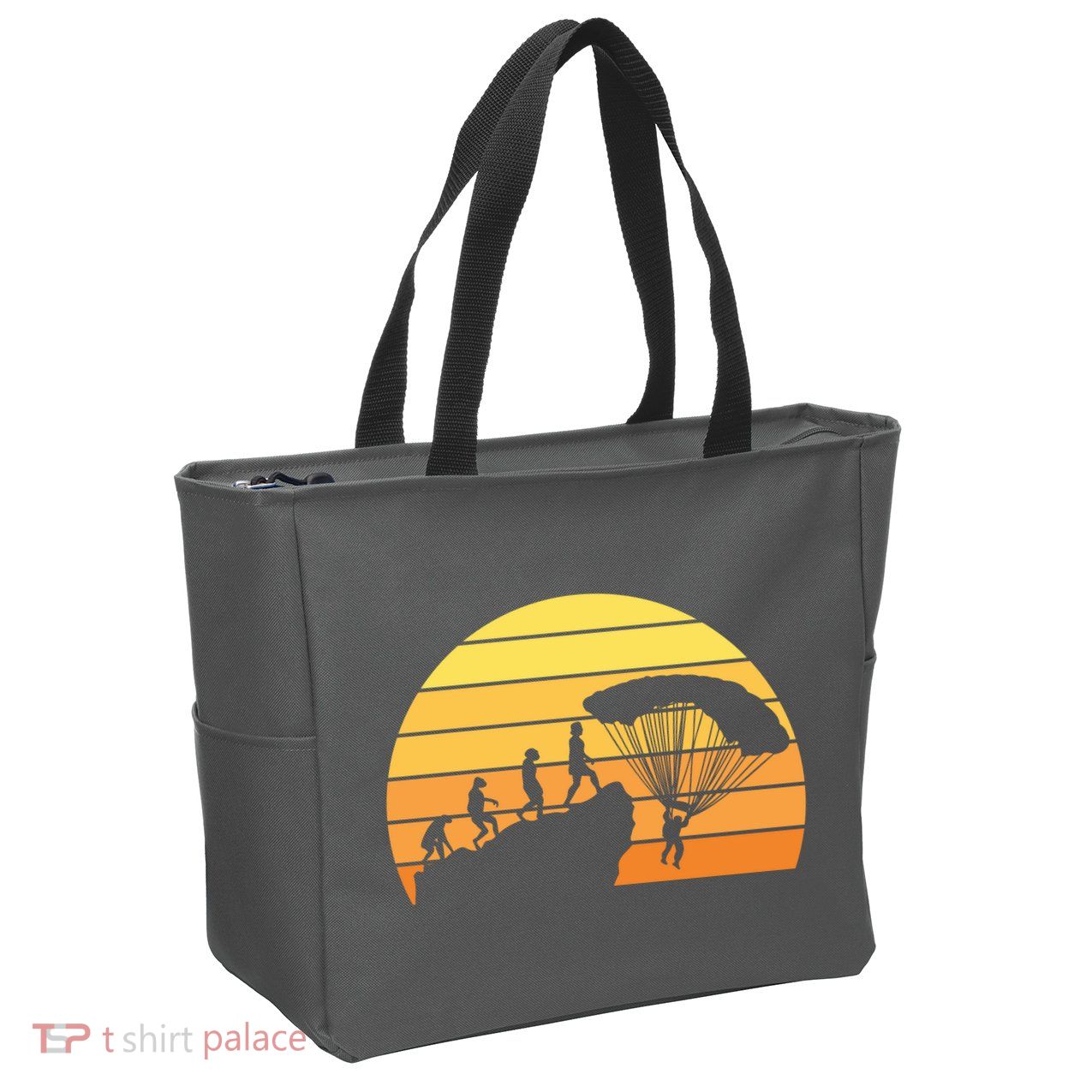 Parachuting Evolution Zip Tote Bag