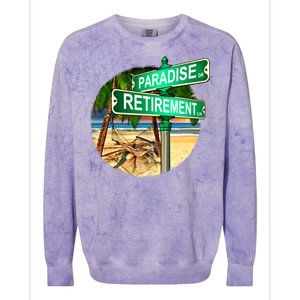 Paradise Dr Retirement Ln Colorblast Crewneck Sweatshirt