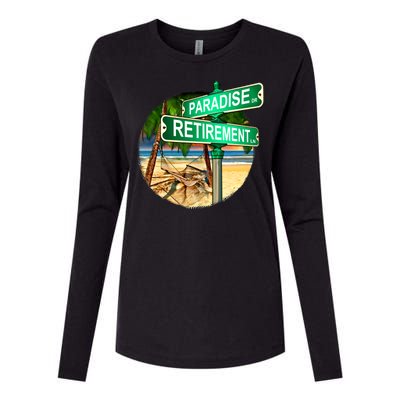 Paradise Dr Retirement Ln Womens Cotton Relaxed Long Sleeve T-Shirt