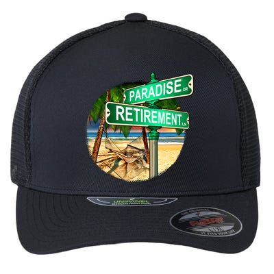 Paradise Dr Retirement Ln Flexfit Unipanel Trucker Cap