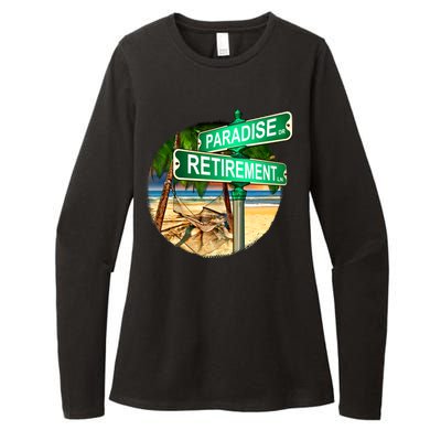 Paradise Dr Retirement Ln Womens CVC Long Sleeve Shirt