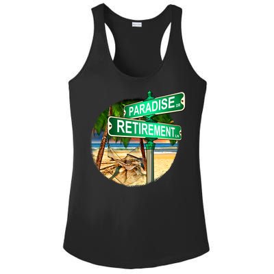 Paradise Dr Retirement Ln Ladies PosiCharge Competitor Racerback Tank