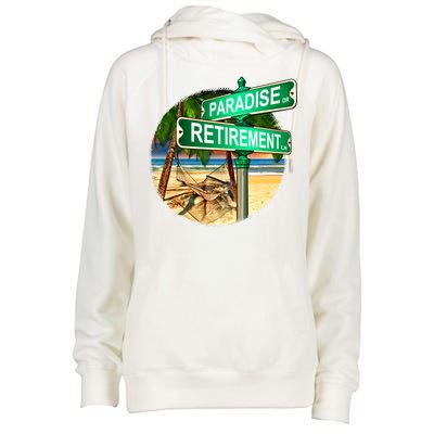 Paradise Dr Retirement Ln Womens Funnel Neck Pullover Hood