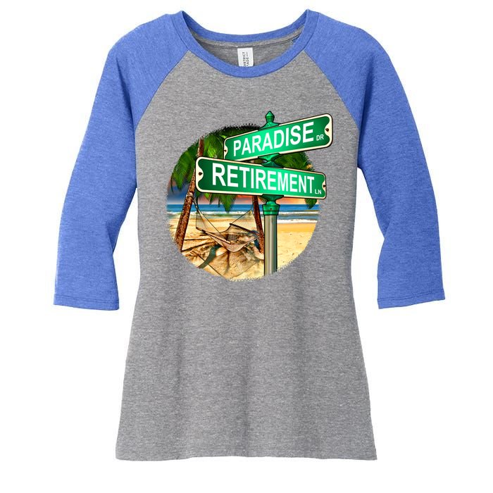 Paradise Dr Retirement Ln Women's Tri-Blend 3/4-Sleeve Raglan Shirt