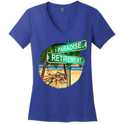 Paradise Dr Retirement Ln Women's V-Neck T-Shirt