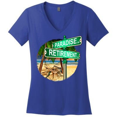 Paradise Dr Retirement Ln Women's V-Neck T-Shirt