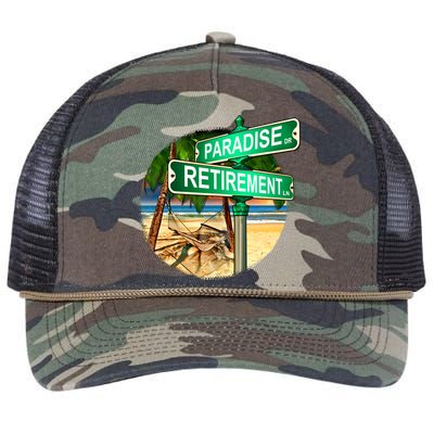 Paradise Dr Retirement Ln Retro Rope Trucker Hat Cap