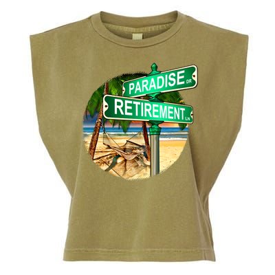 Paradise Dr Retirement Ln Garment-Dyed Women's Muscle Tee