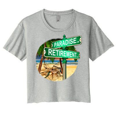 Paradise Dr Retirement Ln Women's Crop Top Tee