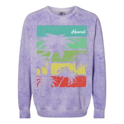 Paradise In Hawaii Colorblast Crewneck Sweatshirt