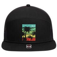 Paradise In Hawaii 7 Panel Mesh Trucker Snapback Hat