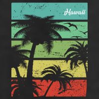 Paradise In Hawaii 7 Panel Mesh Trucker Snapback Hat