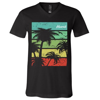 Paradise In Hawaii V-Neck T-Shirt