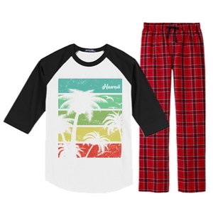 Paradise In Hawaii Raglan Sleeve Pajama Set