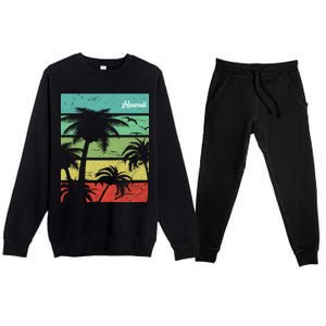 Paradise In Hawaii Premium Crewneck Sweatsuit Set