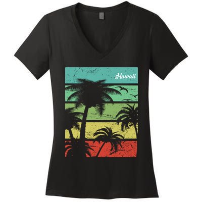 Paradise In Hawaii Women's V-Neck T-Shirt