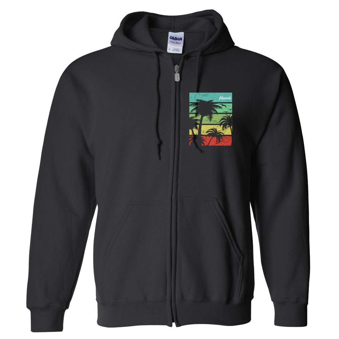 Paradise In Hawaii Full Zip Hoodie