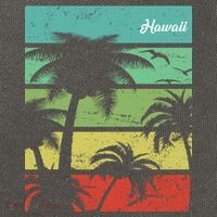 Paradise In Hawaii Cotton Canvas Backpack
