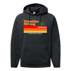 Paradise Strong Camp Fire California Performance Fleece Hoodie