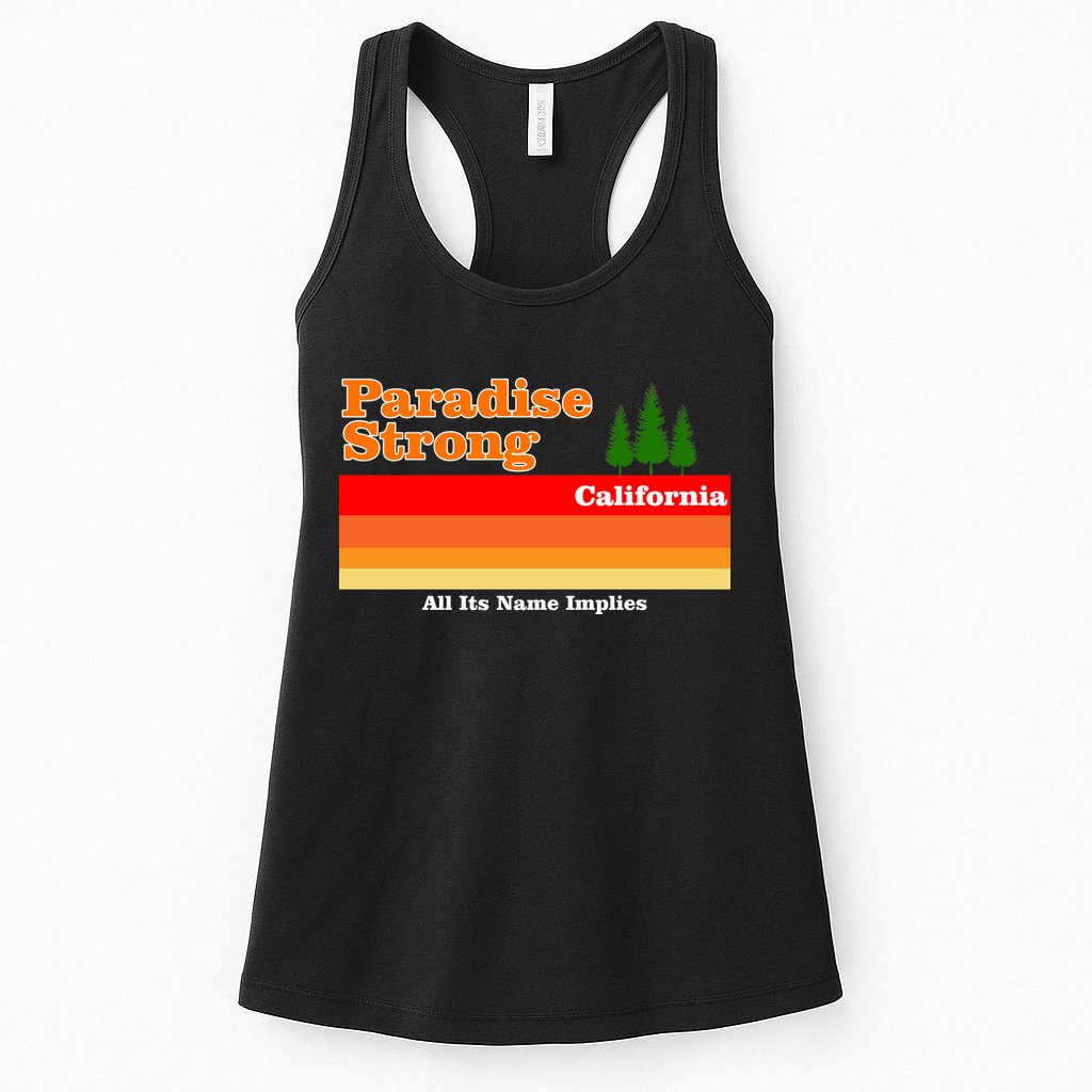 Paradise Strong Camp Fire California Womens Tank Top