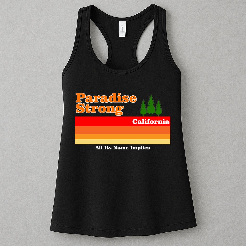 Paradise Strong Camp Fire California Womens Tank Top