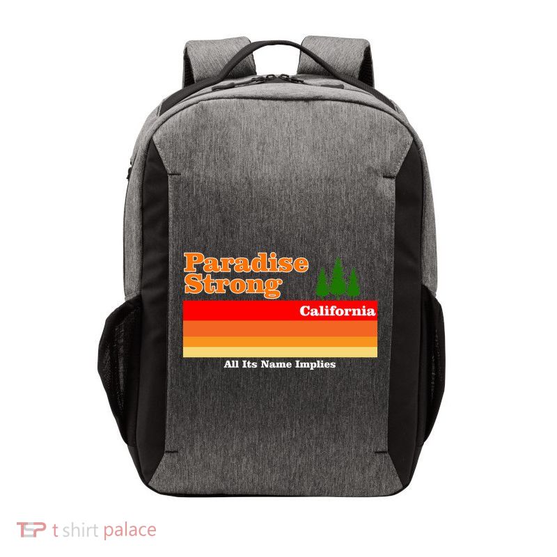 Paradise Strong Camp Fire California Vector Backpack