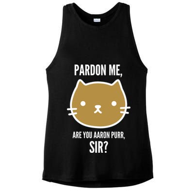 Pardon Me Are You Aaron Purr, Sir? Ladies PosiCharge Tri-Blend Wicking Tank