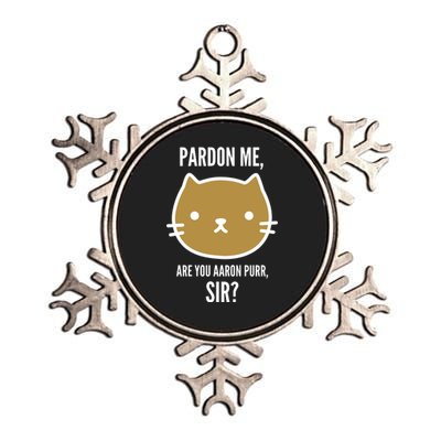 Pardon Me Are You Aaron Purr, Sir? Metallic Star Ornament