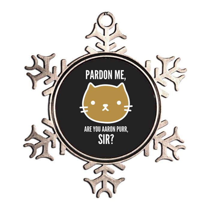 Pardon Me Are You Aaron Purr, Sir? Metallic Star Ornament