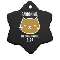 Pardon Me Are You Aaron Purr, Sir? Ceramic Star Ornament